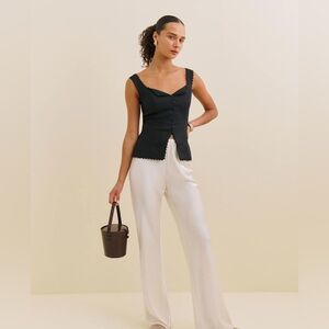 Reformation Viola Linen Top